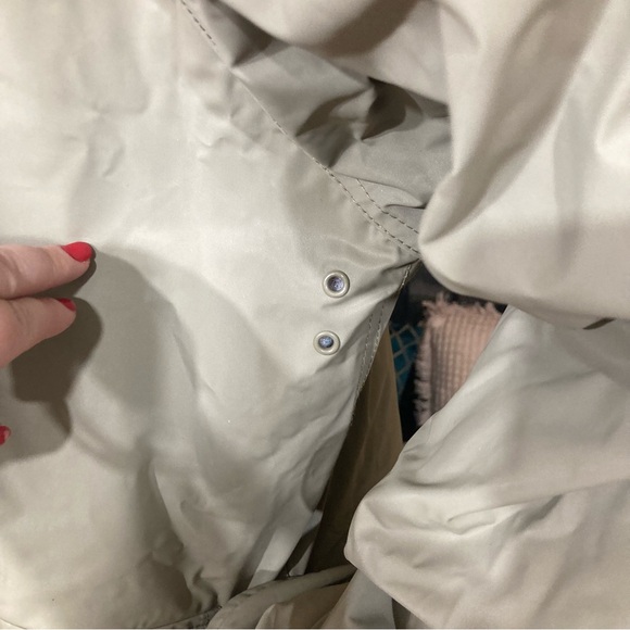 VINTAGE Misty Harbor Plaid Flannel Cotton Lined Nylon Hooded Raincoat Y2K Size L - Picture 12 of 15